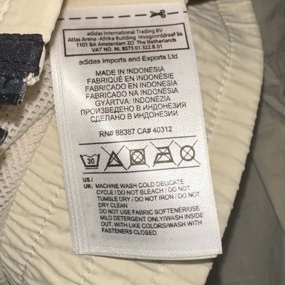 Adidas by Stella McCartney women’s cream nylon 3 zip front lightweight jacket S - Picture 13 of 14